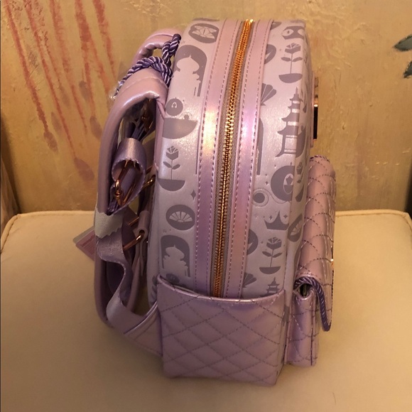 Loungefly Disney Princess iridescent all over print  Backpack Hard Tag New! main image 9